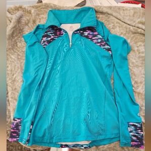 Champion girls 3/4 zip up dry fit size 10/12